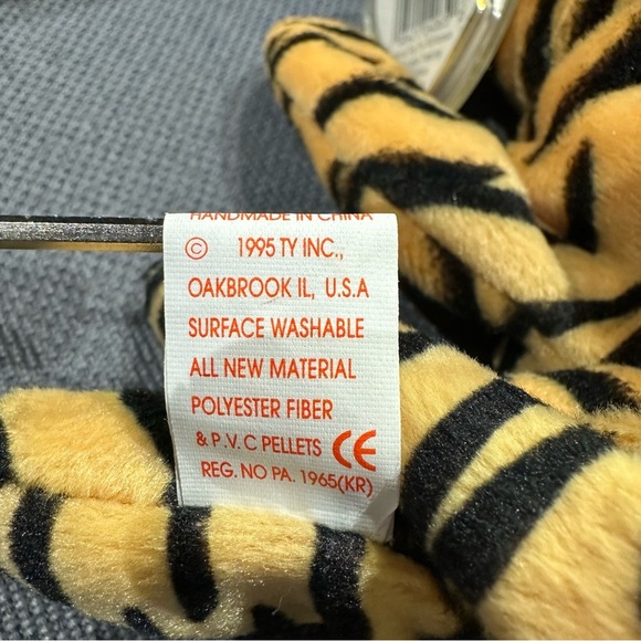 Ty Beanie Baby Tiger Plush - Picture 9 of 10